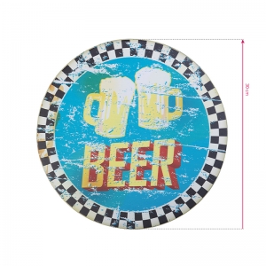 Decorative round beer plaque (135650)