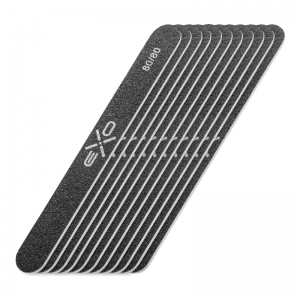 EXO STRAIGHT NAIL FILE 80/80 10 PCS   (137620)