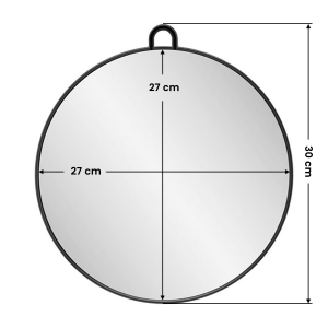 HAIRDRESSER MIRROR ROUND Q-29 BLACK (137398)