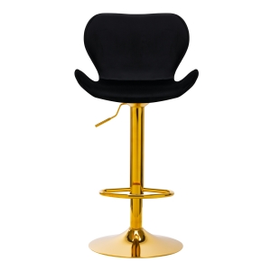 BAR STOOL QS-B15 VELVET BLACK (141185)