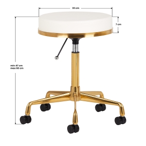 COSMETIC STOOL H4 WHITE GOLD (140258)