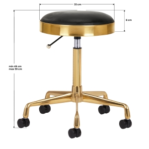 COSMETIC STOOL H7 GOLD BLACK (140261)