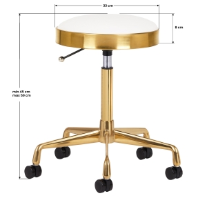 COSMETIC STOOL H7 GOLDEN WHITE (140262)