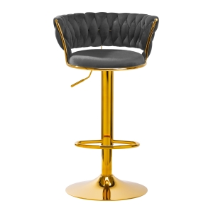 4Rico Bar Hocker QS-B313a gray velvet (147825)