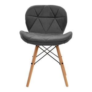 4Rico Cosmetic chair QS-186 gray velvet (147835)