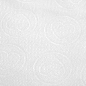 Disposable treatment scarves 20 pcs. 70×40 cm white hearts (148076)