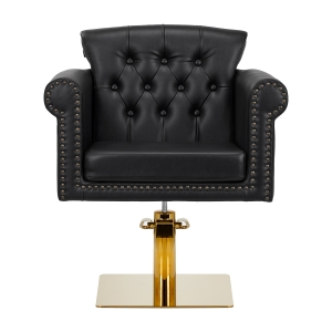 Gabbiano Berlin hairdressing chair, black and gold (148100)