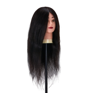 Gabbiano WZ1 hairdressing training head, natural hair, color 1#, length 20" (148400)