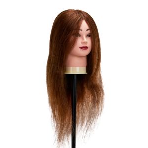 Gabbiano WZ1 hairdressing training head, natural hair, color 4#, length 20" (148401)