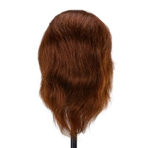 Gabbiano WZ3 hairdressing training head, natural hair, color 4#, length 8" (148406)
