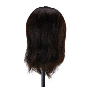 Gabbiano WZ4 training head with beard, natural hair, color 1#, length 8"+6" (148407)