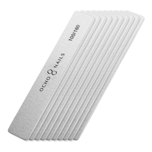Ocho Nails wide straight file 100/180 10 pcs. (150165)