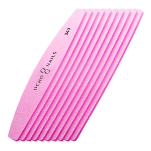 Ocho Nails replacement polishes for half-moon metal file. 240 10 pcs. (150169)