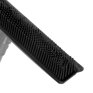 Hairdresser's rubber broom with telescopic pole gray (152007)
