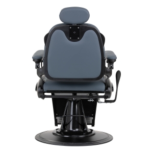 Gabbiano Francesco barber chair in graphite with brushed black frame (153413)