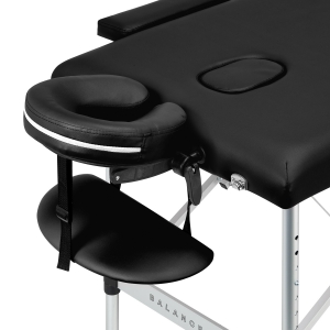 BALANCE aluminium folding massage table 2 segment black (155271)