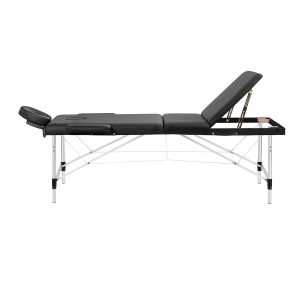 BALANCE aluminium folding massage table 3 segment black (155275)