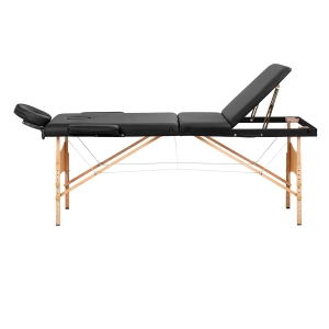 BALANCE wooden folding massage table 3 segment black (155277)