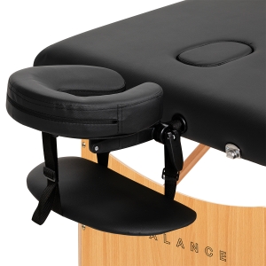 BALANCE wooden folding massage table 2 segment 190x70 black (155278)