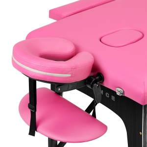 BALANCE wooden folding massage table 2 segment pink and black  (155283)