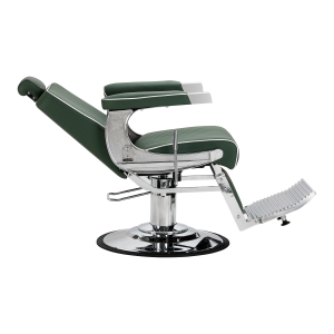 Gabbiano Visionerio barber chair green chrome frame (155243)