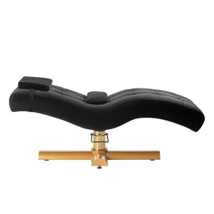 Sillon Corona eyelash treatment chair, black with gold base (155740)