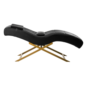 Sillon Alba black eyelash treatment chair with gold base (155738)