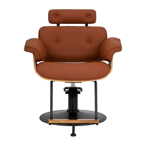 Hairdressing chair Gabbiano Florencja in brown with a black base (155652)