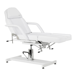 Hydraulic pedicure beauty chair Sillon 210 with rocking function and split footrest white (155703)