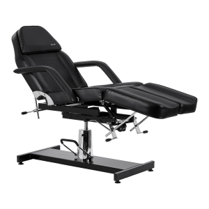 Hydraulic pedicure beauty chair Sillon 210 with rocking function and split footrest black (155680)