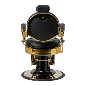 Barber chair Gabbiano Niccolo black with gold base (155917)