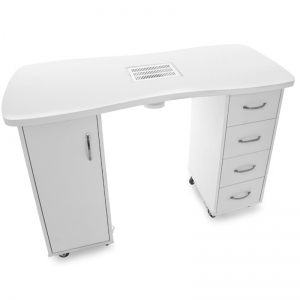 ACTIVESHOP Desk 2027 white two cabinets with an absorber