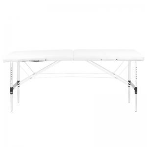 ACTIVESHOP 2-section aluminum folding massage table, comfort, white