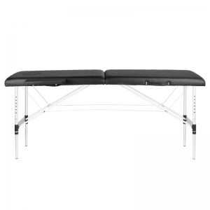 ACTIVESHOP Folding massage table, aluminum, comfort, 2 black segments