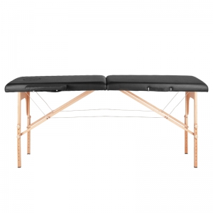 ACTIVESHOP Folding massage table, wood comfort, 2 sections black