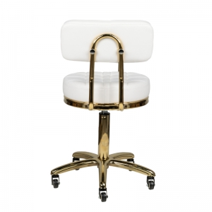 ACTIVESHOP Cosmetic stool gold am-961 white