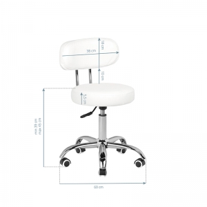 Cosmetic stool for pedicure a-007 white (119727)
