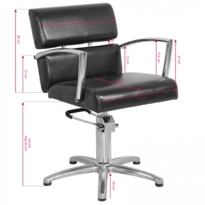 Gabbiano black hairdressing chair in Brussels (112892)