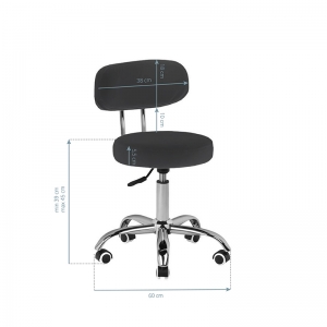 Cosmetic stool for pedicure a-007 black (119728)