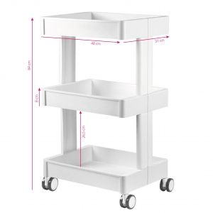 Cosmetic trolley 084 white (123807)