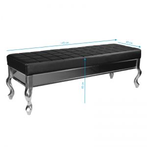 Gabbiano sofa for waiting room f011 black (126596)