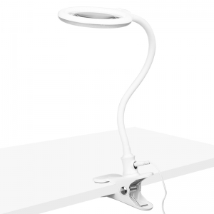 Elegant 2014-2r 30 led magnifier lamp smd 5d with a stand and a clip on the desk (127412)