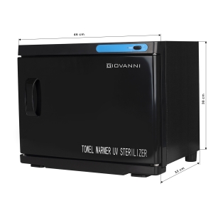 Hand towel warmer with uv-c 23l black sterilizer (130978)