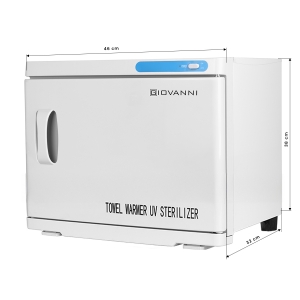 Towel warmer with uv-c 23l sterilizer white (130979)