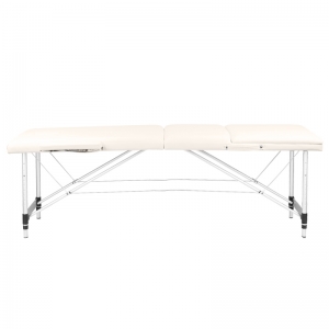 Folding massage table, aluminum comfort, 3-section cream (130790)