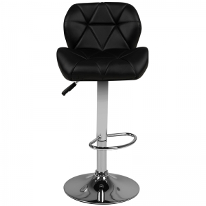 Bar stool m01 quilted adjustable black (132517)