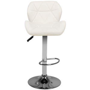 Bar stool m01 quilted adjustable white (132518)