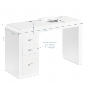 Cosmetic desk 312 white right (132081)