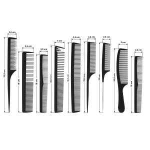 Set of combs carbon n-20 9 pcs (133296)
