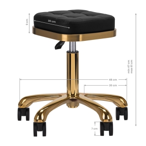 COSMETIC STOOL M-1645 BLACK GOLD (137482)